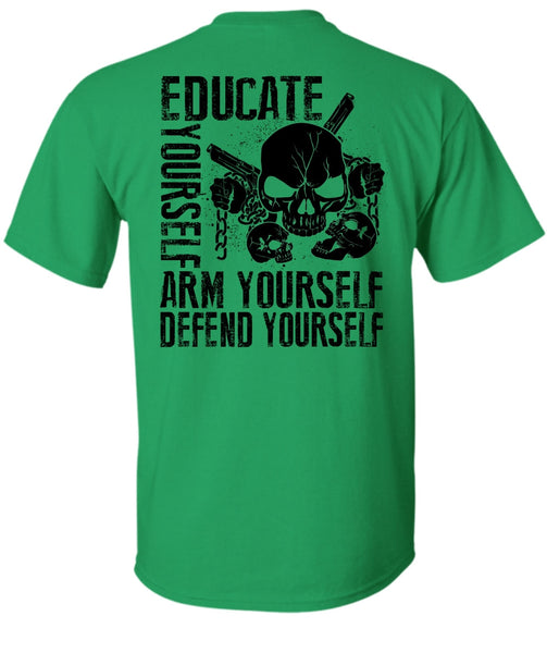 Educate Yourself Arm Yourself T Shirt, I Love Veteran T Shirt