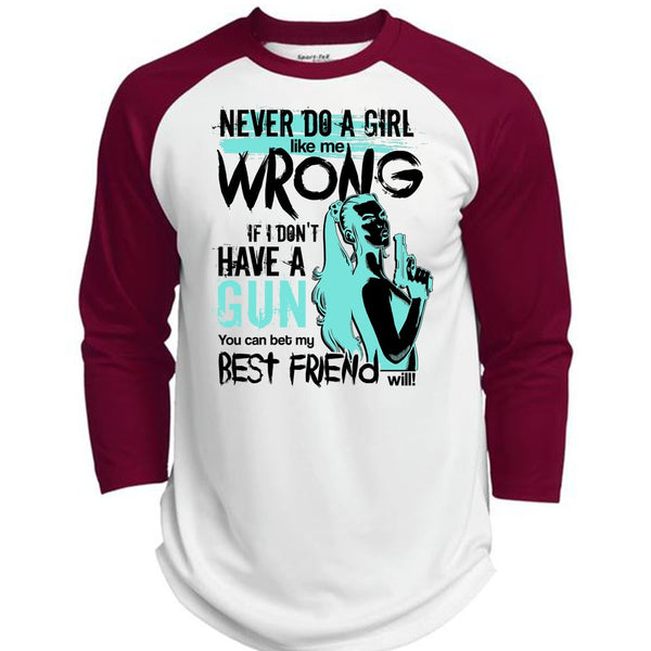 I Don't Have A Gun T Shirt, I Love Gunner T Shirt, Awesome T-Shirts  (Polyester Game Baseball Jersey)