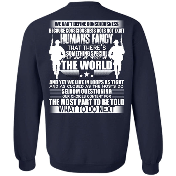 We Can't Define Consciousness T Shirt, I Love Veteran Sweatshirt