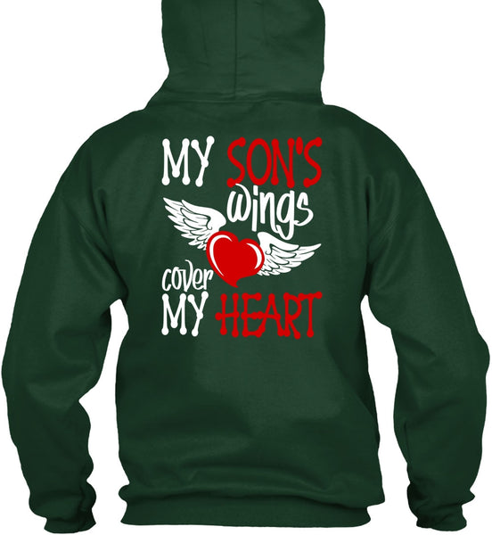 My Son's Wings Cover My Heart T Shirt, Being A Son T Shirt
