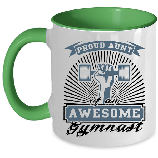 Awesome Gymnast Coffee Mug, Proud Aunt Of An Awesome Gymnast Accent Mug