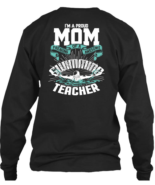 I'm A Proud Mom T Shirt, Awesome Swimming Teacher T Shirt
