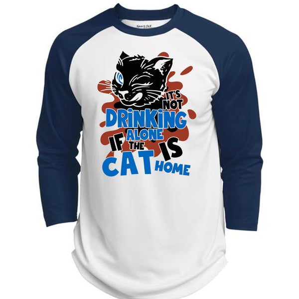It's Not Drinking Alone T Shirt, I Love My Cat T Shirt, Awesome T-Shirts  (Polyester Game Baseball Jersey)