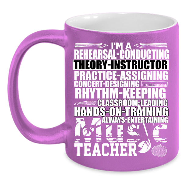 I'm A Music Teacher Coffee Mug, Awesome Music Teacher Coffee Cup
