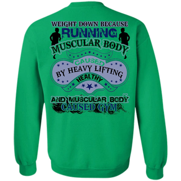 I Love Running T Shirt, Running Muscular Body Sweatshirt