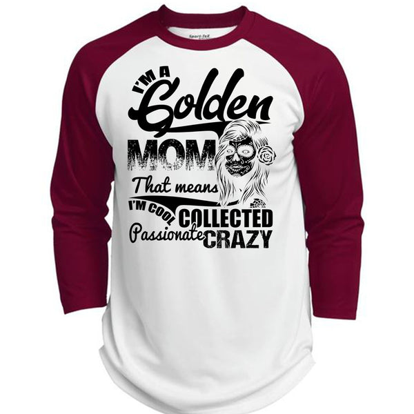 I'm A Golden Mom T Shirt, I Love Mom T Shirt, Awesome T-Shirts  (Polyester Game Baseball Jersey)