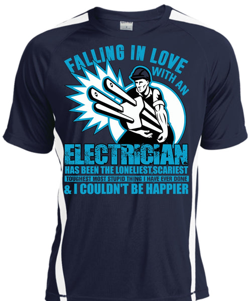 Falling In Love With An Electrician T Shirt, Being An Electrician T Shirt, Cool Shirt