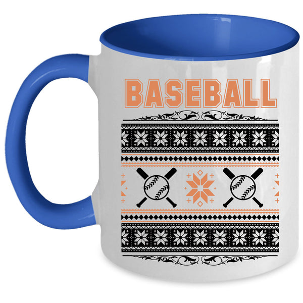 Christmas Humor  Coffee Mug, Baseball Accent Mug