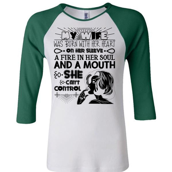 My Wife Was Born With Her Heart T Shirt, I Love Wife T Shirt, Awesome T-Shirts