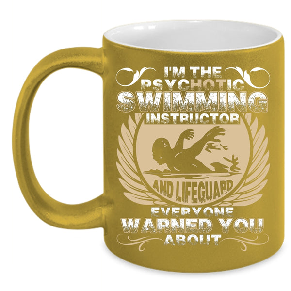Swimming Instructor And Lifeguard Coffee Mug, Funny Swimming Coffee Cup