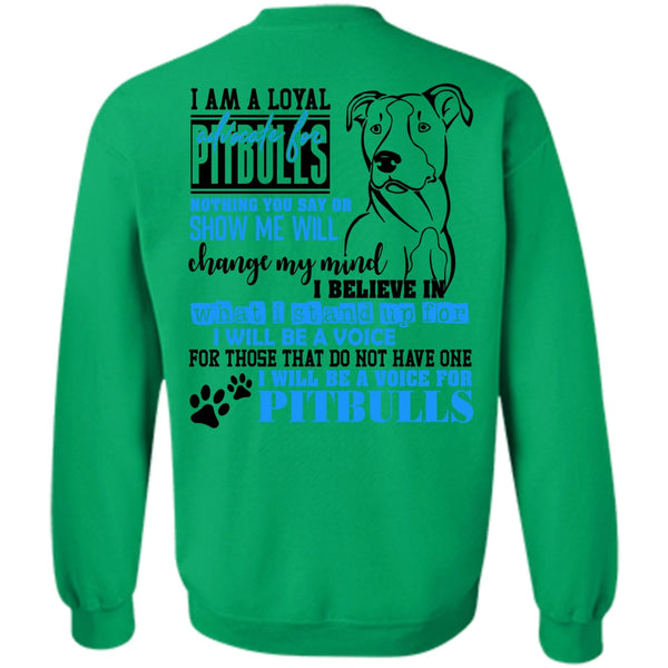I Love Dog T Shirt, I Will Be A Voice For Pit Bulls Sweatshirt