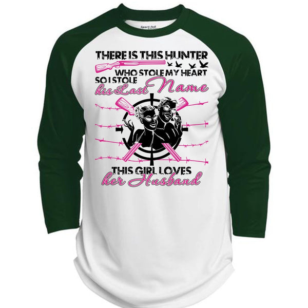 There Is This Hunter T Shirt, I Love Husband T Shirt, Awesome T-Shirts  (Polyester Game Baseball Jersey)