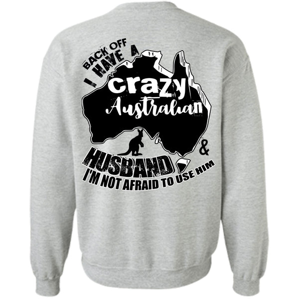 I Love Husband T Shirt, Crazy Australian Husband Sweatshirt