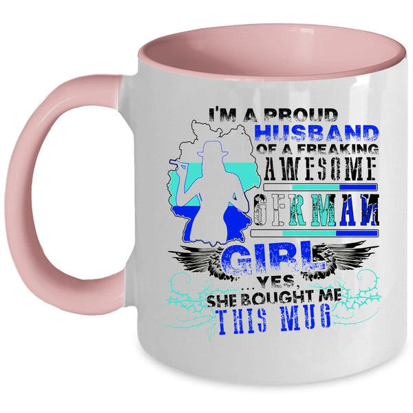Married Coffee Mug, I'm A Proud Husband Of A German Girl Accent Mug