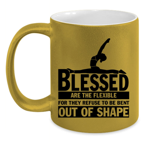 Cool Yoga Coffee Mug, Blessed Are The Flexible Accent Mug