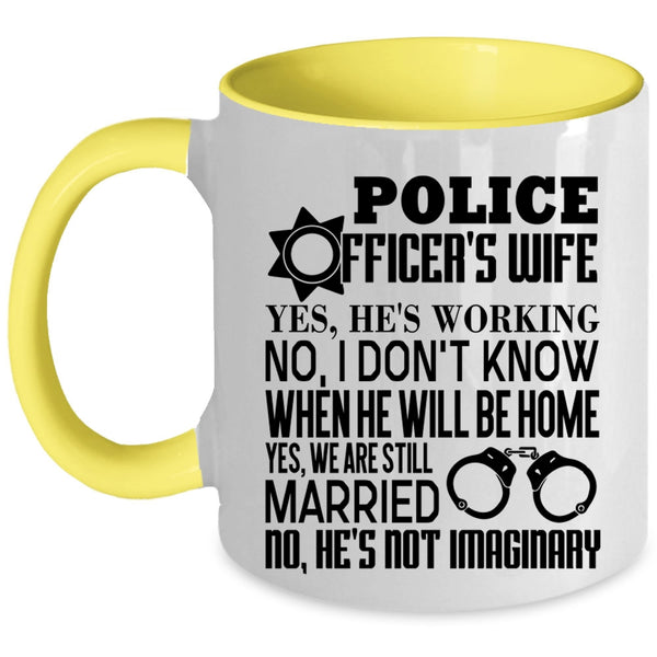 Aweosme Police Officer's Wife Coffee Mug, Police Officer's Wife Accent Mug