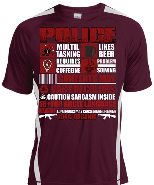 Police Multitasking T Shirt, Likes Beer T Shirt, Cool Shirt