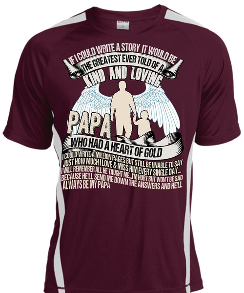 Papa Who Had A Heart Of Gold T Shirt, Kind And Loving T Shirt, Cool Shirt