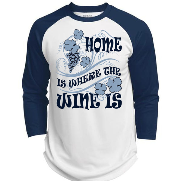 Home Is Where The Wine Is T Shirt, I Love Wine T Shirt, Awesome T-Shirts  (Polyester Game Baseball Jersey)