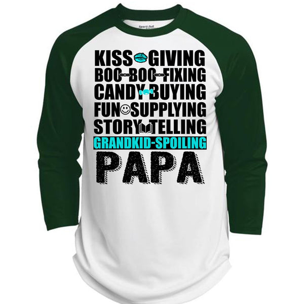 Grandkid-Spoiling Papa T Shirt, I Love Papa T Shirt, Awesome T-Shirts  (Polyester Game Baseball Jersey)
