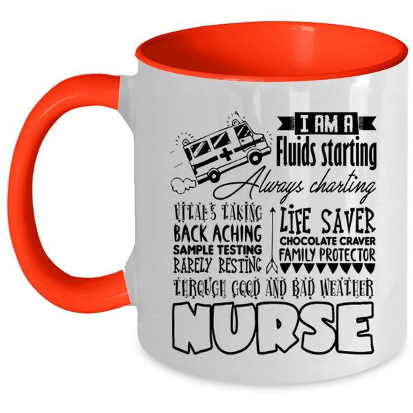 I Raise A Nurse Coffee Mug, I Am A Nurse Accent Mug
