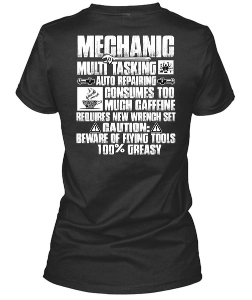 Mechanic Multitasking T Shirt, Much Caffeine T Shirt