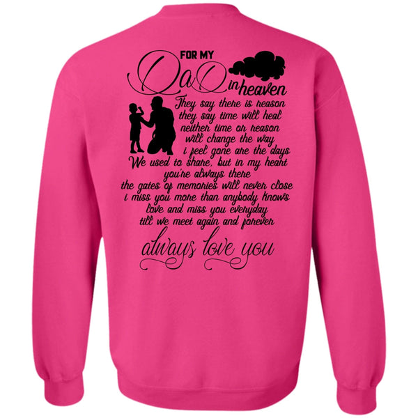 I Love Dad T Shirt, For My Dad In Heaven Sweatshirt
