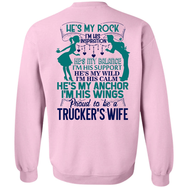 I Love Trucking T Shirt, Proud To Be A Trucker's Wife Sweatshirt
