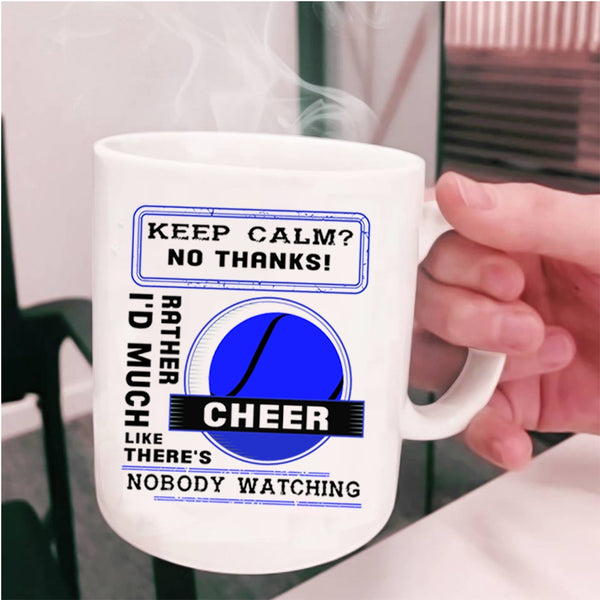 Cool Softball Coffee Mug, I'd Much Rather Cheer Cup