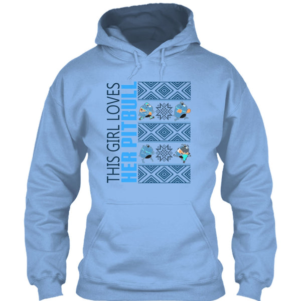 This Girl Loves Her Pitbull T Shirt, Pitbull Merry Christmas T Shirt