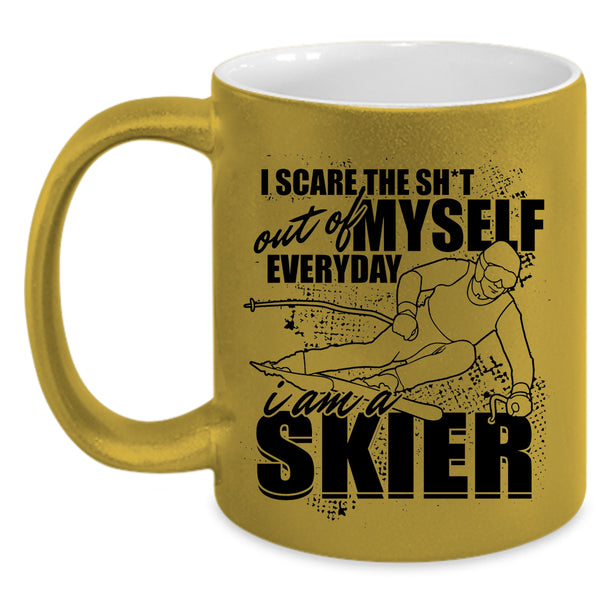 Funny Gift For Skier Coffee Mug, I Am A Skier Accent Mug
