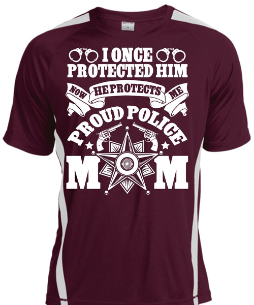 I Once Protected Him T Shirt, Proud Police Mom T Shirt, Cool Shirt