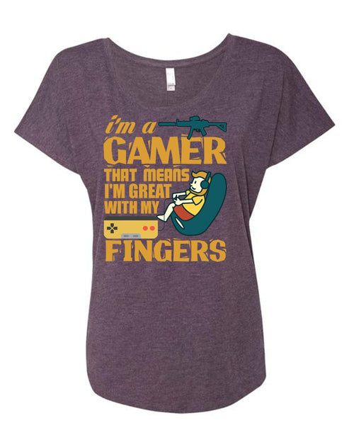 I'm A Gamer T Shirt, Being A Gamer T Shirt, Cool Shirt (Ladies' Triblend Dolman Sleeve)