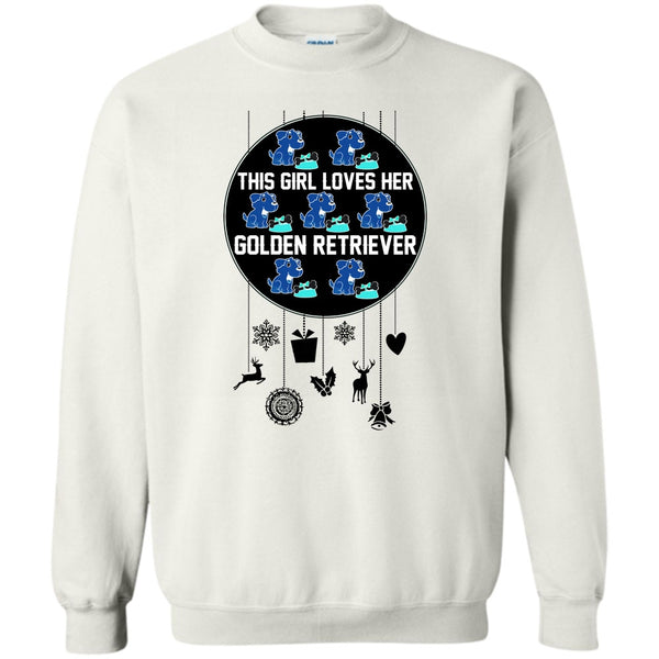 Merry Christmas Gift T Shirt, This Girl Loves Her Golden Retriever Sweatshirt