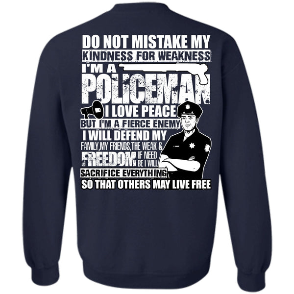 I Love Peace T Shirt, I Love Police Sweatshirt