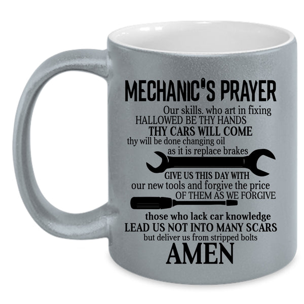 Cool Gift For Mechanics Coffee Mug, Mechanic's Prayer Accent Mug