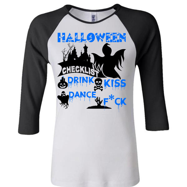 Halloween Checklist Drink Kiss Dance T Shirt, Wait For Halloween T Shirt, Awesome T-Shirts