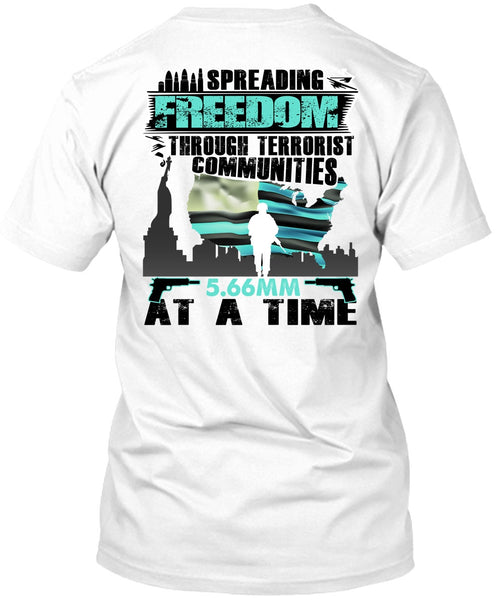 A black t-shirt with the shopify logo