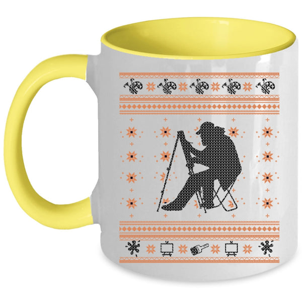Cool Ugly Christmas Coffee Mug, Painter Accent Mug