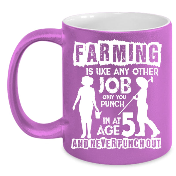 Farming Is Like Any Other Job Coffee Mug, Awesome Farmer Coffee Cup