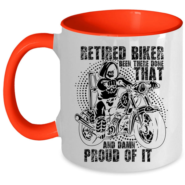 Cool Retirement Coffee Mug, Retired Biker Accent Mug