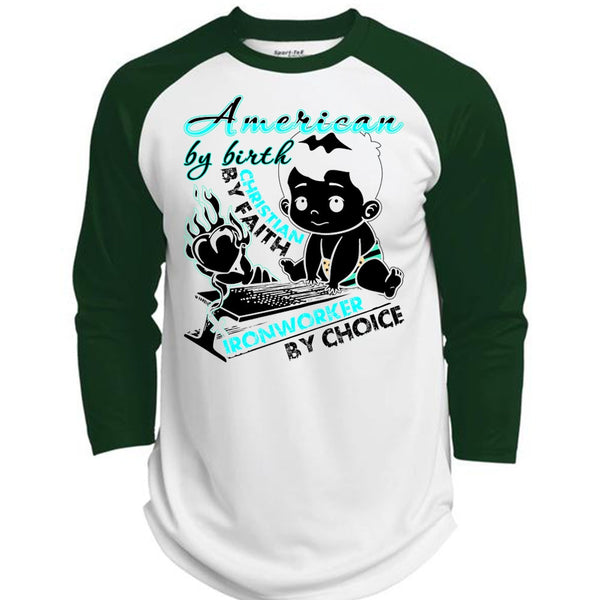 American By Birth T Shirt, I Love Ironworker T Shirt, Awesome T-Shirts  (Polyester Game Baseball Jersey)
