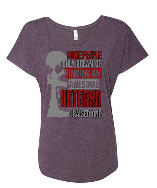 Finding An Awesome Veteran T Shirt, Being A Veteran T Shirt, Cool Shirt (Ladies' Triblend Dolman Sleeve)