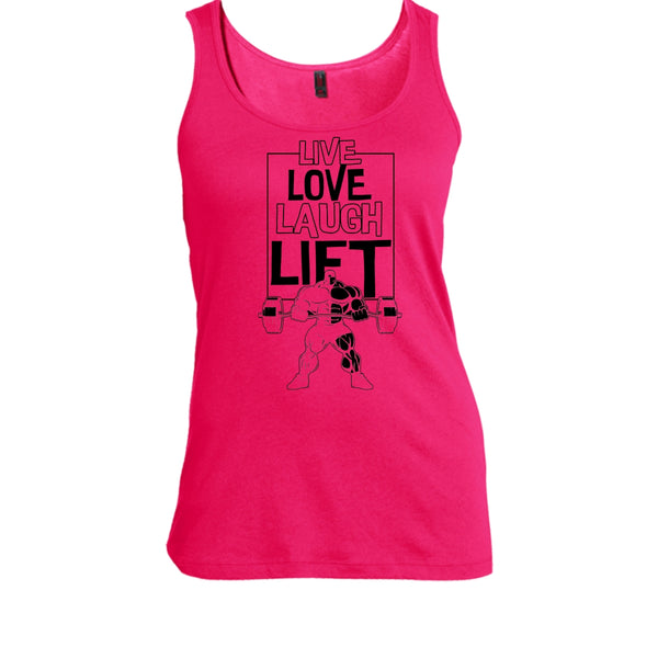 Live Love Laugh Lift T Shirt, Gift For Gymmer Tank Top