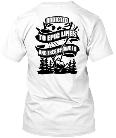 A black t-shirt with the shopify logo