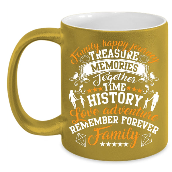 Family Happy Journey Coffee Mug, Remember Forever Family Coffee Cup