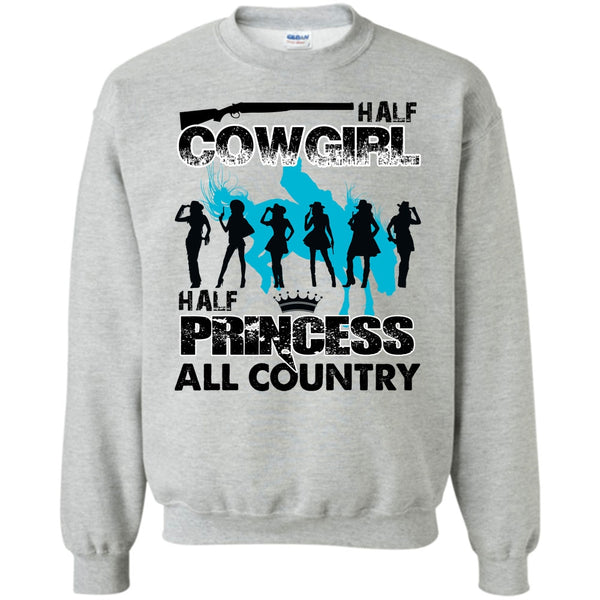 All Country T Shirt, Half Cowgirl Sweatshirt