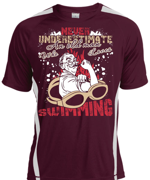 Old Man Who Loves Swimming T Shirt, Being A Swimmer T Shirt, Cool Shirt