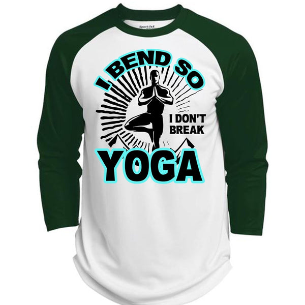 I Bend So I Don't Break Yoga T Shirt, I Love Yoga T Shirt, Awesome T-Shirts  (Polyester Game Baseball Jersey)