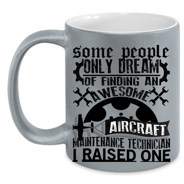 Cool Job Title Coffee Mug, Aircraft Maintenance Technician Accent Mug